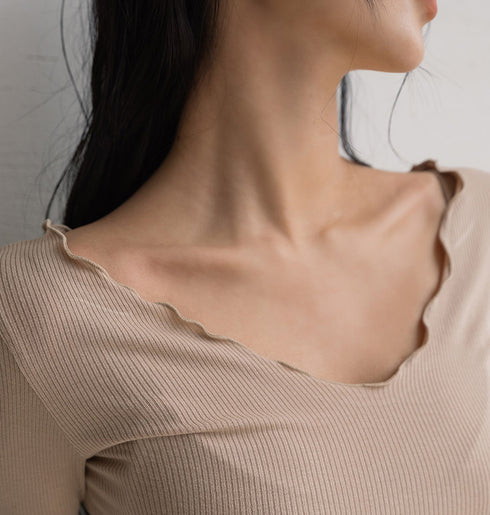 Dear Slit Ribbed Sleeve